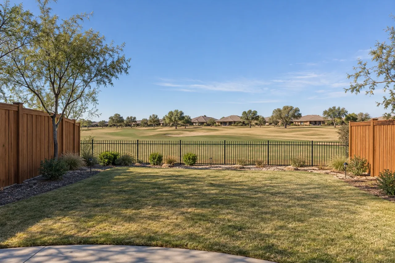 Fence on a residential lot in LakeRidge, Texas