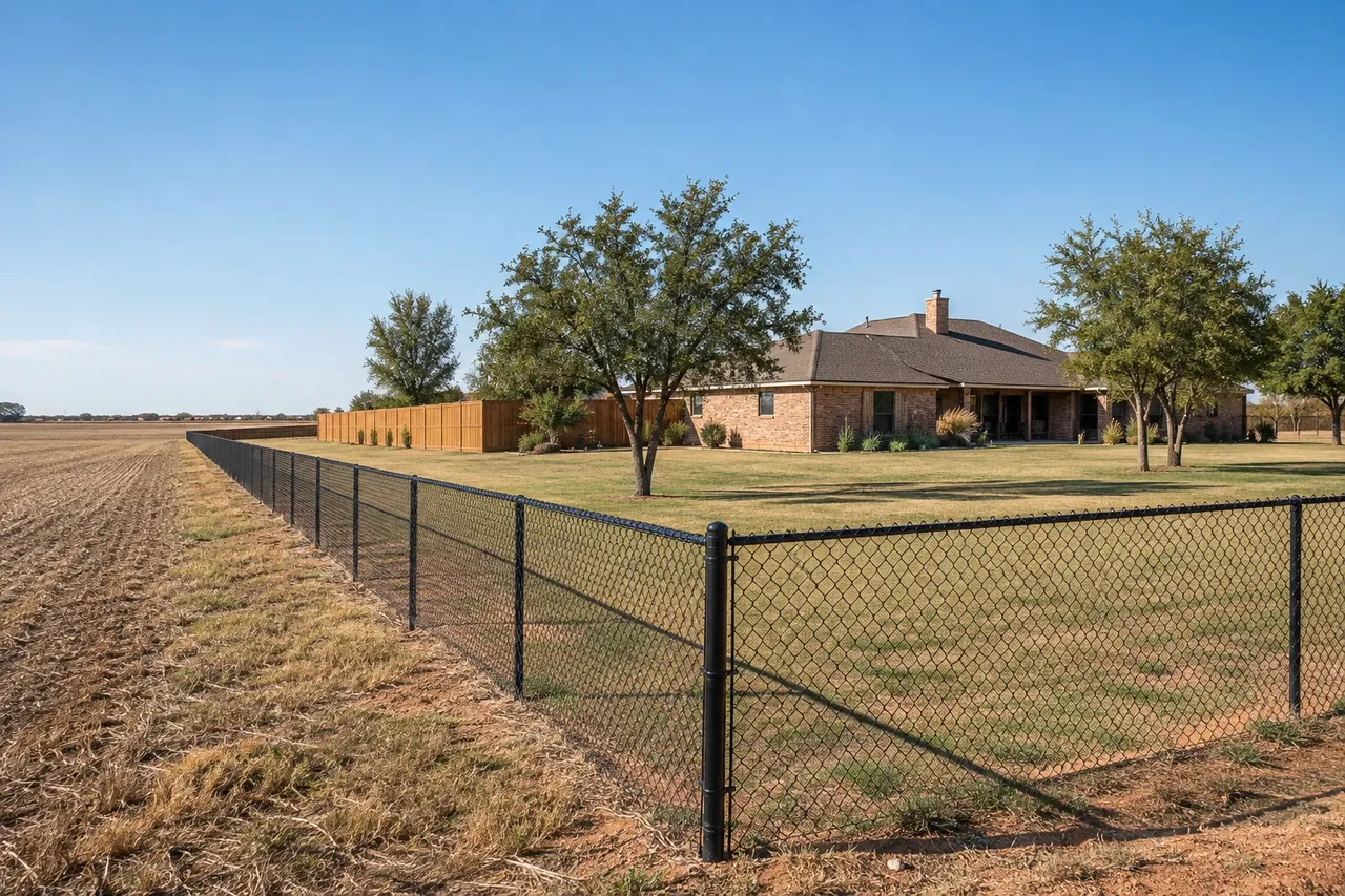 Fence on a residential lot in Lubbock-Cooper & Woodrow, Texas
