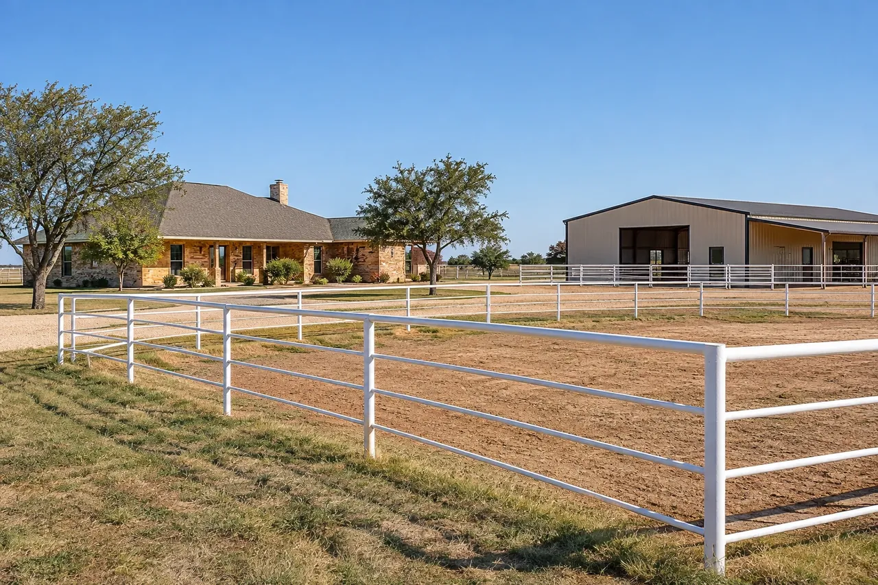 Fence on a residential lot in Shallowater, Texas