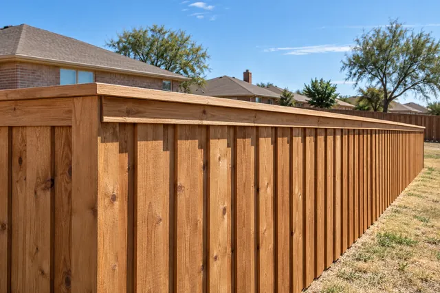 Overlapping boards that stay private even as cedar shrinks in the dry air.
