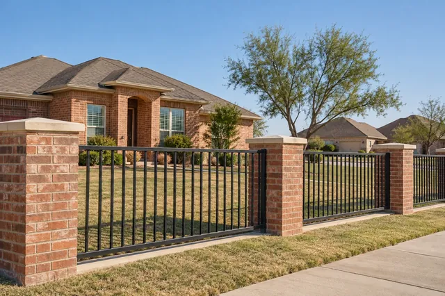 Iron With Masonry Columns