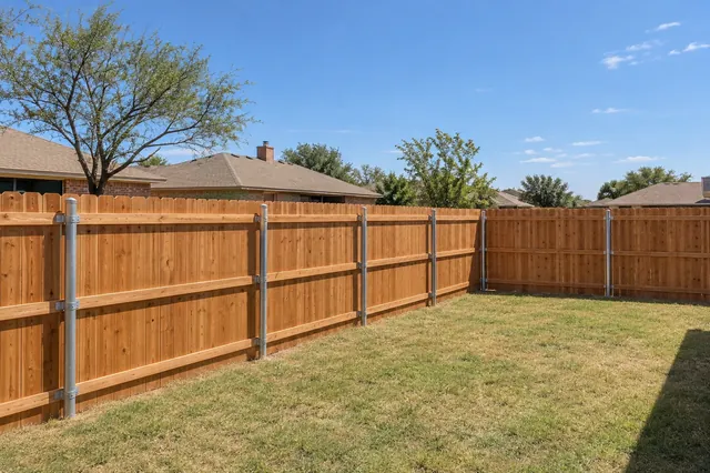 The most common upgrade from a wood-post fence.